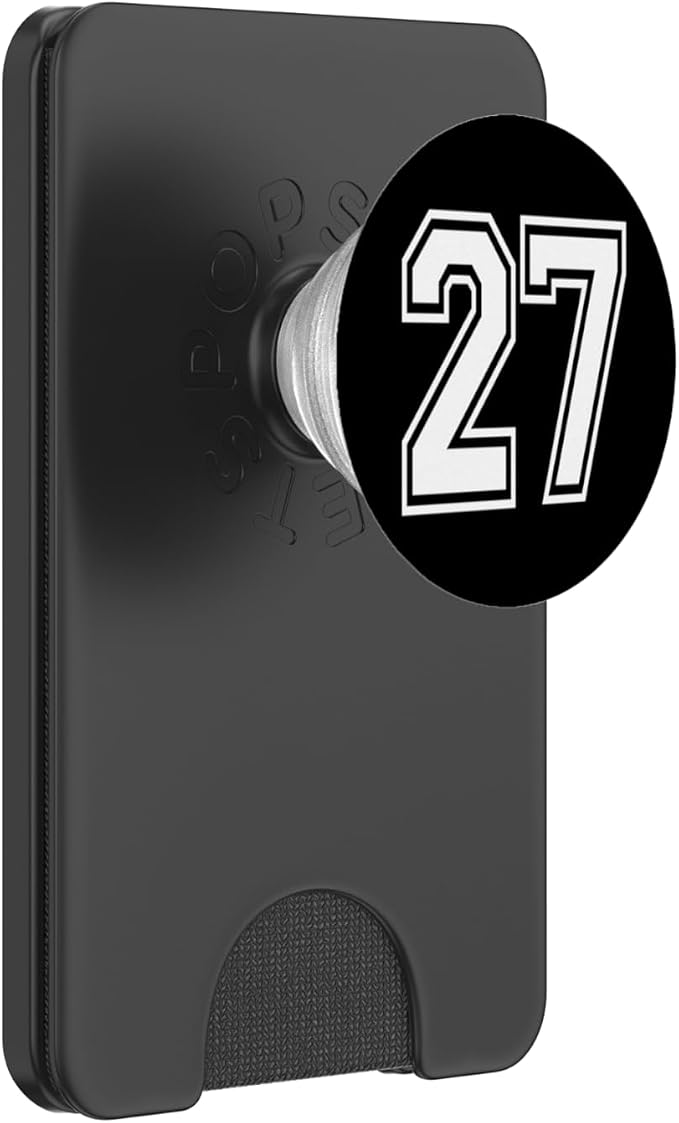 Number 27 in White PopSockets Adhesive PopGrip