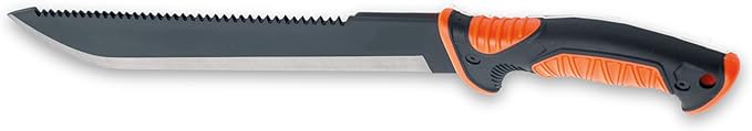 Bear Grylls Survival Machete With Saw - Tactical Machette for Camping, Hunting, Gardening, Chopping, Sawing, Bushcraft - Black