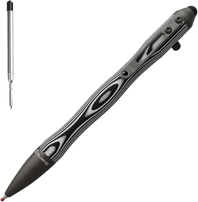 5.7'' G10 EDC Bolt Action Pen Touch Screen Stylus Model 5375-N | Refillable ballpoint ink G10 body with pocket clip ergonomic grip comes with a free refill
