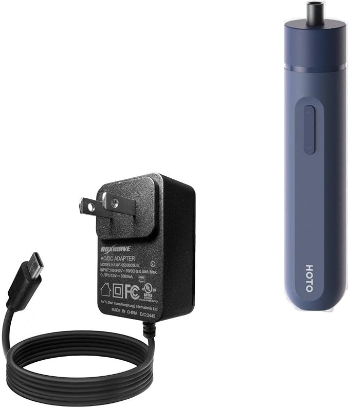 BoxWave Charger Compatible with HOTO Screwdriver Lite - Wall Charger Direct (15W) Rapid Charge Your Device with Built-in 3ft Cable