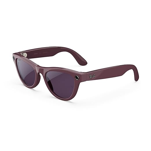 Ray-Ban Meta (Gen 2), Skyler, Shiny Mystic Violet | Smart AI Glasses for Men, Women — 2x Battery Life — 3K Ultra HD Resolution — 12 MP Ultra-Wide Camera, Audio, Video — Transitions® Amethyst Lenses