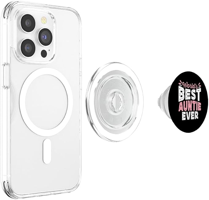 World's Best Auntie Ever Funny Sister Family Aunt PopSockets Adhesive PopGrip