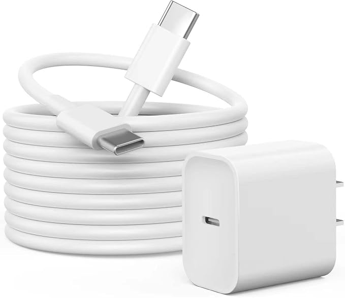 Fast Charger for iPhone 17 16【Apple MFi Certified】 20W Type C Wall Charger | Block with 10Foot USB C to C Woven Braided Cable for iPhone 17/17 Air/17 Pro Max/17 Pro/16/16 Pro Max/16 Plus/15/iPad/Airp