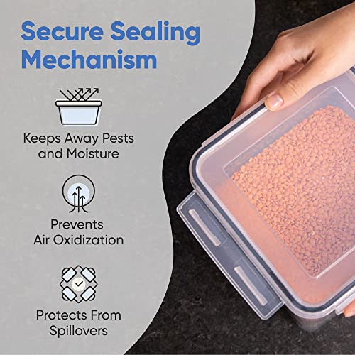 Chef's Path Extra Large Airtight Food Storage Containers with Lids, Pack of 2, 6.5L, 220Oz, Airtight Kitchen and Pantry Bulk Canisters for Flour, Sugar, Rice, and Baking Supplies - Transparent
