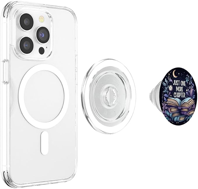 Just One More Chapter Book Lover Bookworm Reading Librarian PopSockets Adhesive PopGrip