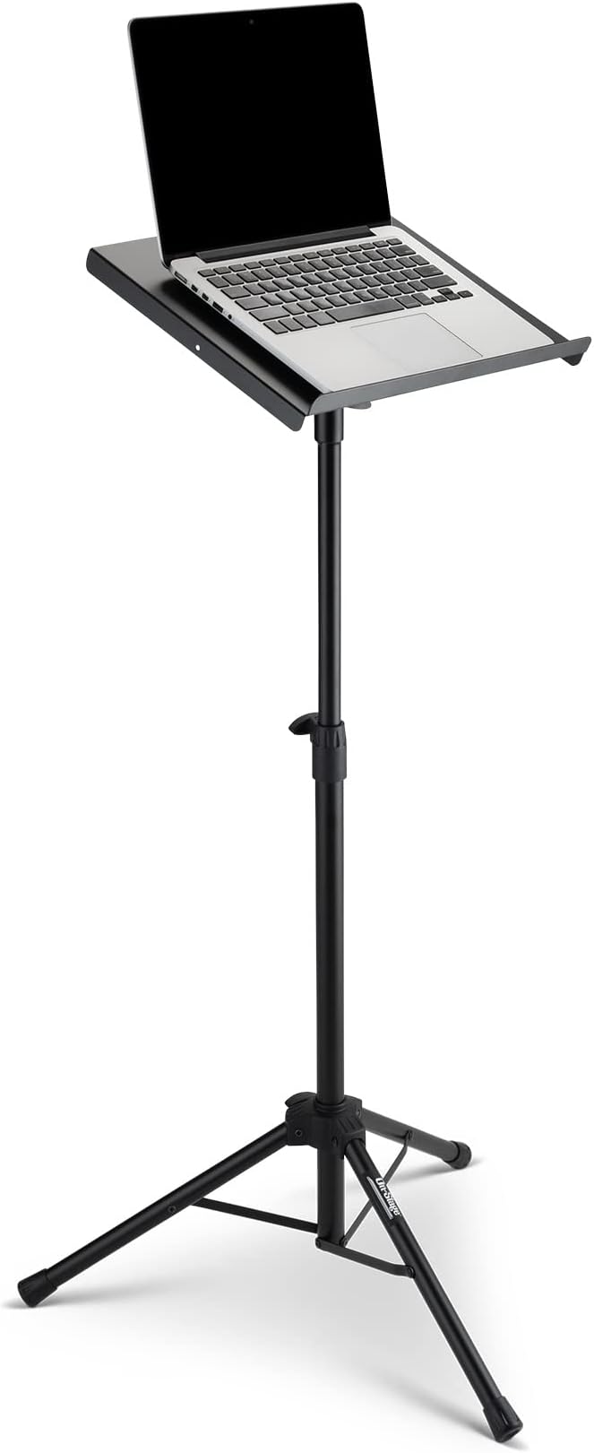 On-Stage LPT7000 Deluxe Laptop Stand, Adjustable Height and Tilt, Metal Construction, Black, Foldable