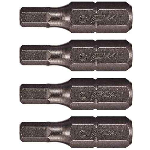 VEGA 5/32" HEX Tamper Proof 1 Inch Security Bits. Professional Grade ¨ù Inch Hex Shank, HEX 5/32" Security Bits. 125HT1064A-4 (Pack of 4)