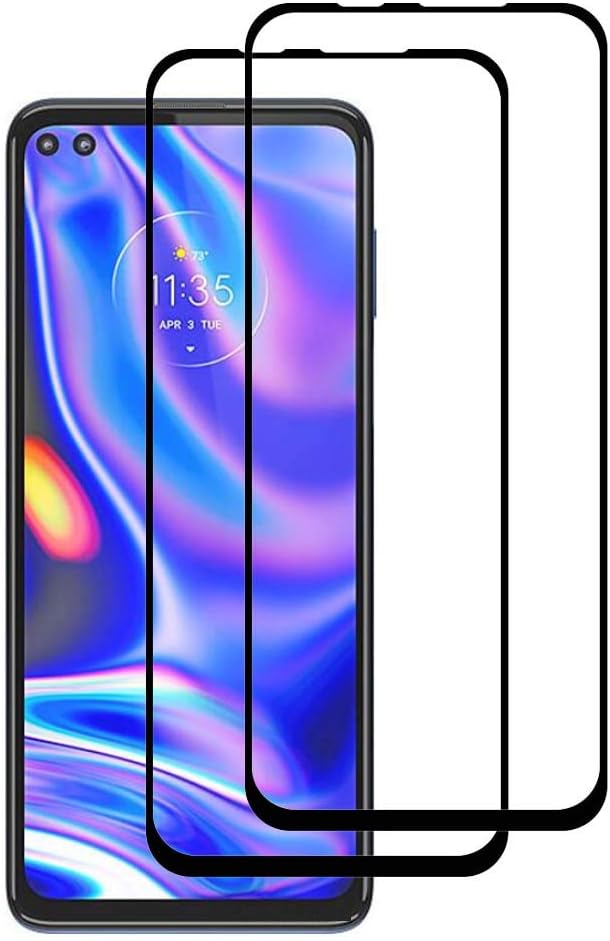 for Motorola One 5G Full Coverage Screen Protector - [2pack] Ultra Thin Anti-Scratch Screen Tempered Glass Protective Film for Motorola Moto One 5G