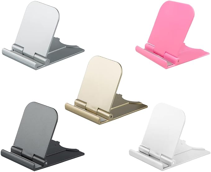 5 Pcs Foldable Cell Phone Stands AIFUDA Portable Phone Holder Universal Cellphone Desktop Cradle for Tablets Reader Mini iPad Smartphone
