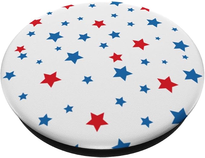 Red White And Blue Stars And Stripes Cute Patriotic USA PopSockets Adhesive PopGrip