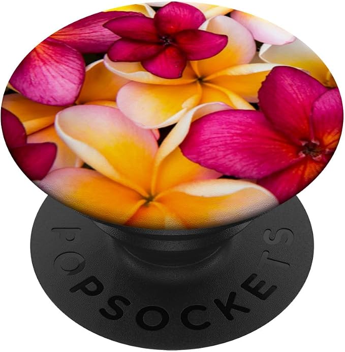 Plumeria Flower Pretty Garden Hawaii Pop Socket Phone Holder PopSockets Adhesive PopGrip