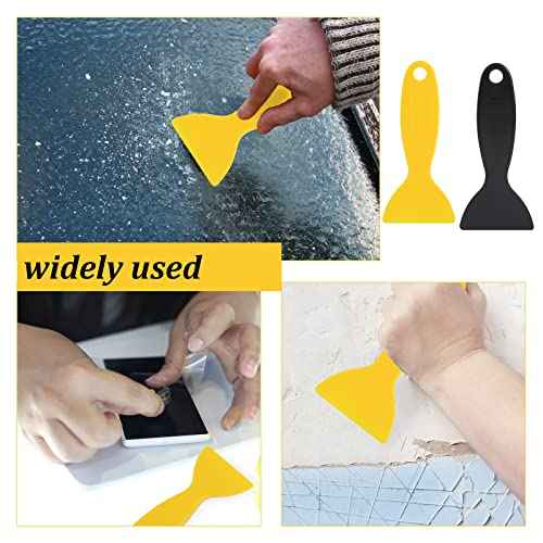 10 Pcs Plastic Scraper,Plastic Spatula Paint Scrapers Flexible Resin Scraper Putty Knife Air Bubble Remover Sticker Installation Tool for 3D Printing Resin Removal,Spackling,Patching,Decal,Wallpaper