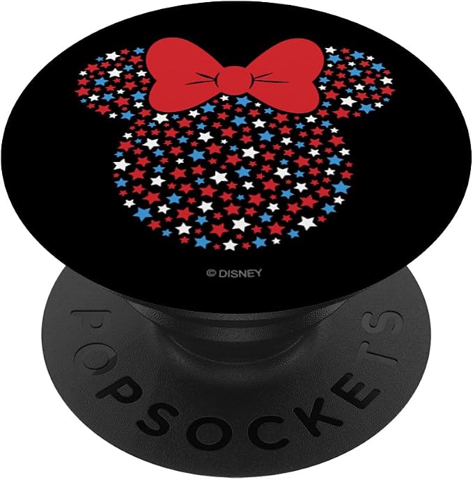 Disney Minnie Mouse Red White Blue Stars 4th of July PopSockets Standard PopGrip