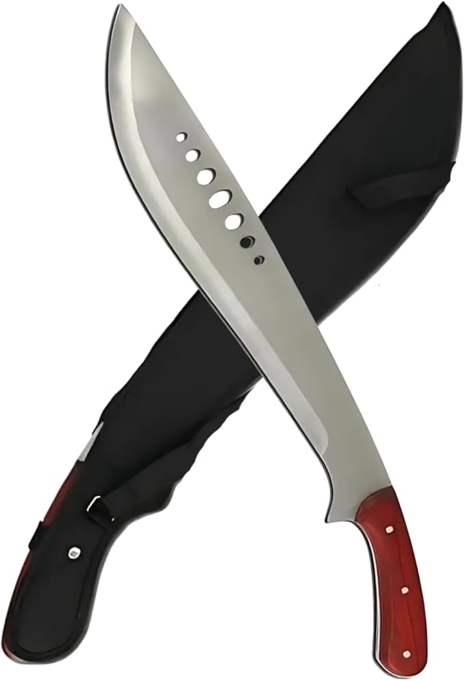 Snake Eye Machete with Heavy Duty Construction-Ergonomic Non-Slip Handle and Belt Sheath for Gardening, Land-Management, Bushcraft, Hunting and Outdoor