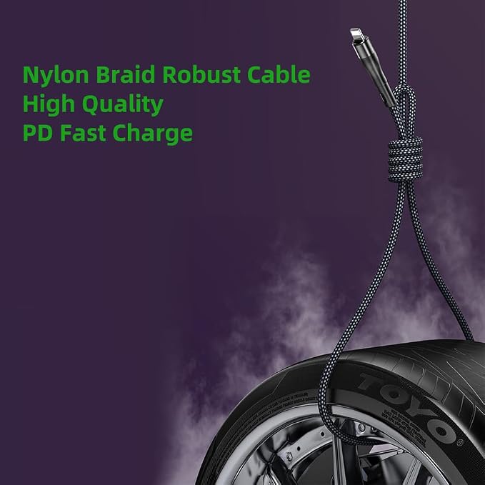 IHAO Multi Ports Charger Cable 3 Combinations in One Cable USB A to USB C/Micro USB PD Fast Charging Cord Lighted Up LED Flowing Compatible with Almost All Kinds of Electric Device-39Inches Blue