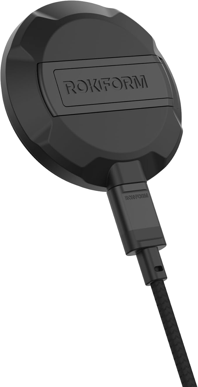Rokform Magnetic Wireless Charger with Stand Includes USB-C to USB-C Cable | Mag Safe Compatible Specially designed for Rokform Cases