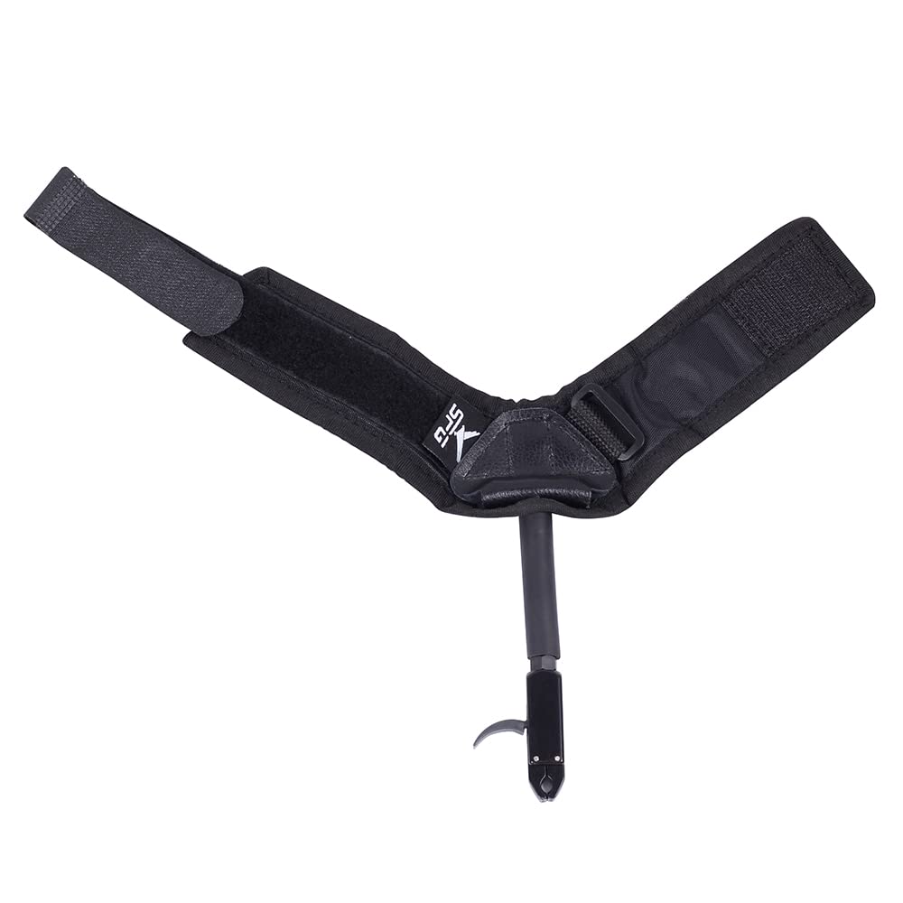 SOPOGER Archery Bow Release for Compound Bow Youth Bow Release Adjustable Bow Release Thumb for Adults Kids Hunting Shooting Accessories (Black)