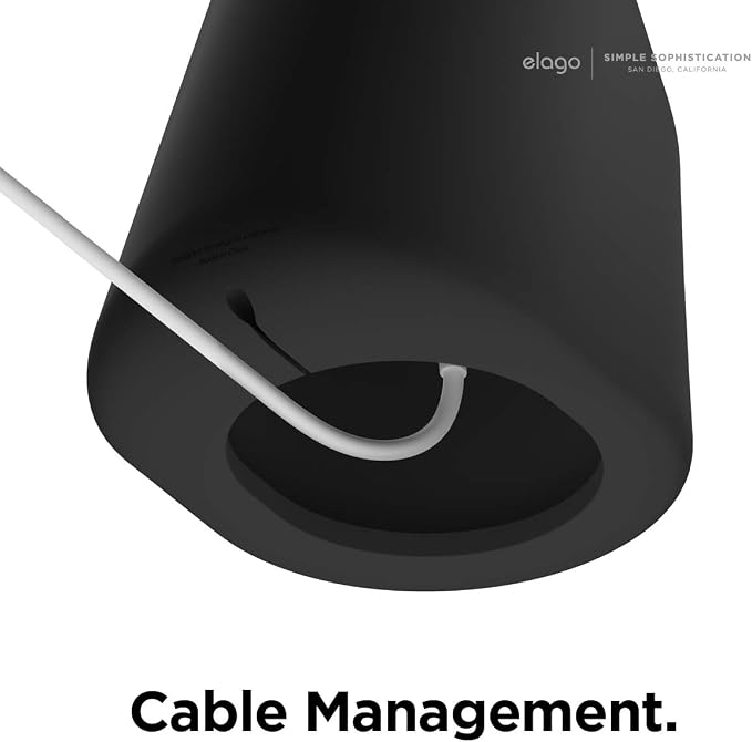 elago MS1 Charging Stand for MagSafe Charger | Premium Silicone Stand for iPhone Series iOS Standby Mode [Charging Cable Not Included] [Black]