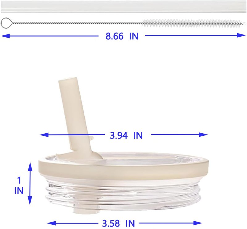 Aooiiysd 2 Pack Stanley Lid Replacement 40 oz, with Leak Proof and Flip Straw Lid, Stanley Cup Accessories, for Stanley Quencher H2.0 40 oz Tumbler (Only), BPA Free (Milk White)