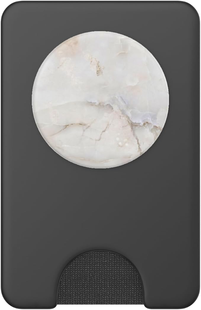Cream White with Taupe Brown Veins PopSockets Adhesive PopGrip