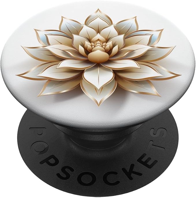 White Lotus Flower PopSockets Adhesive PopGrip