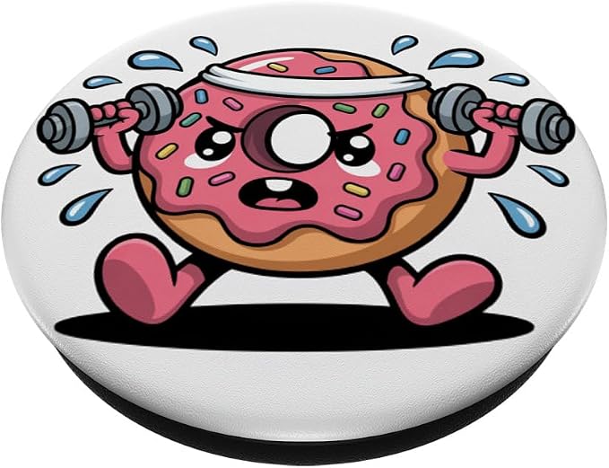 Workout Muscles Fitness Donut Bodybuilding Gym PopSockets PopGrip for MagSafe