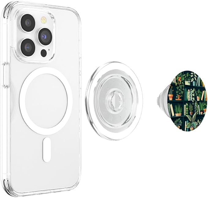 Book Shelves Reading Plants Library Book Lover PopSockets PopGrip for MagSafe