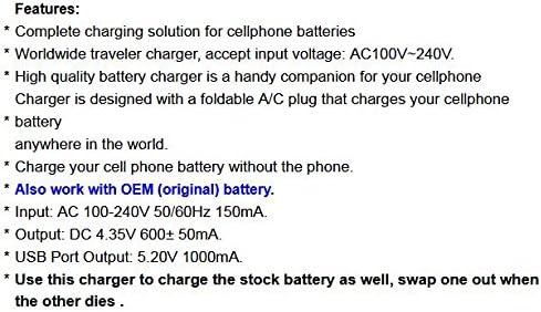 (Quick Charge) Universal Travel Dock Wall Battery Charger Compatible with Alcatel OneTouch Pop Astro 5042T Cellphone