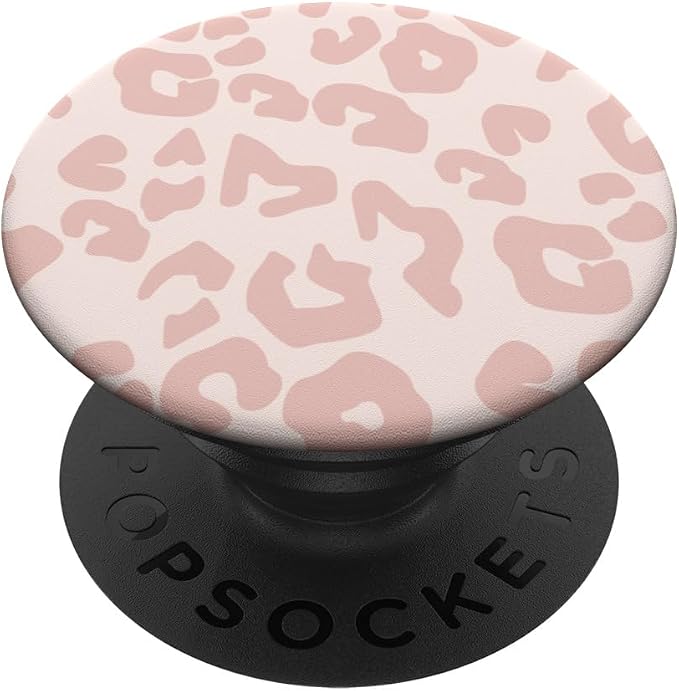 Pastel Pink Leopard Print Light Pink Leopard Cheetah Animal PopSockets Adhesive PopGrip