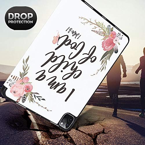 for iPad Pro 12.9 Case 4th Generation 2020 &amp 2018Pencil Holder Auto Sleep/Wake Back Smart Soft TPU Case Cover for iPad Pro 12.9 4th GenPink Bible Verse Psalm 46:10
