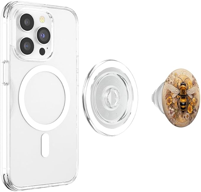 Floral Bee Watercolor Boho Style PopSockets PopGrip for MagSafe