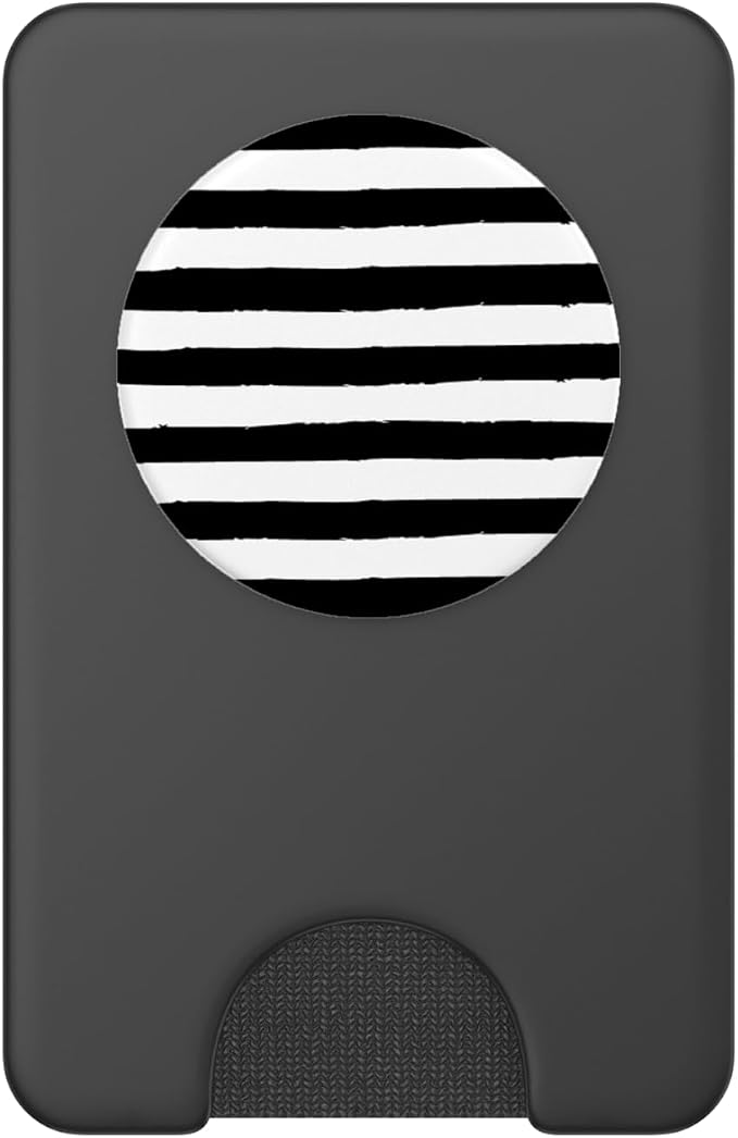 black and white striped design cute stripes for girls boys PopSockets Adhesive PopGrip