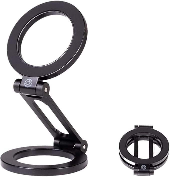 Lume Cube Premium Magnetic Phone Stand for MagSafe iPhone &amp Android Foldable Dual-Sided Magnetic Holder with Multiple Adjustment Points Mount for Any Magnetic Surface – Home Office &amp Travel