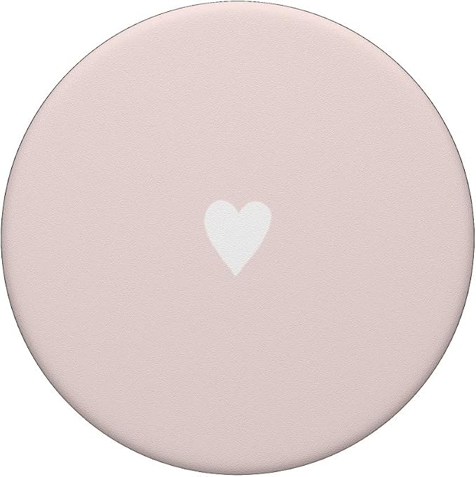 Baby Pink Cute Heart Hand Drawn Heart Minimalist Digital Art PopSockets Adhesive PopGrip