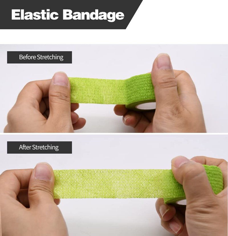 12pcs Self Adhesive Bandage Wraps, 1in 5 Yards, Multicolor