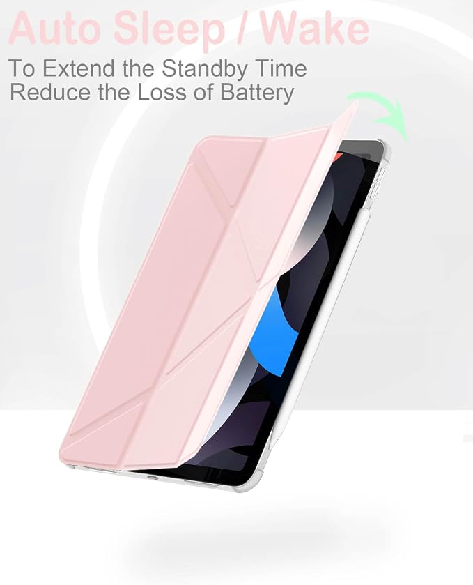 Feams Y Fold Folio for iPad A16 11th Generation Case 11 Inch 2025 iPad 10th Generation Case 10.9 Inch 2022 Y-Shaped Stand Magnetic Attachment Back Cover with Magnetic Clasp &amp Auto Sleep Black