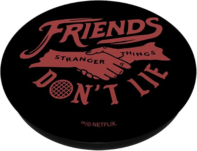 Stranger Things Friends Don't Lie Text Handshake PopSockets Standard PopGrip