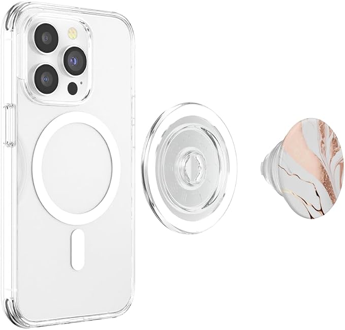 Rose Gold Marble PopSockets Adhesive PopGrip