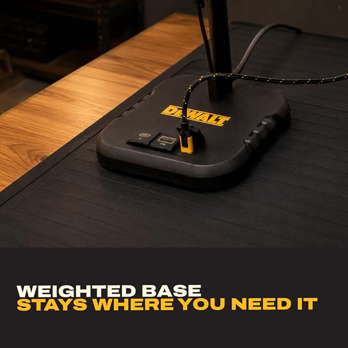 DEWALT Heavy Duty Magnetic Wireless Charging Stand w/USB Ports Bluetooth Neckband Headphones (Black Edition) Bundle