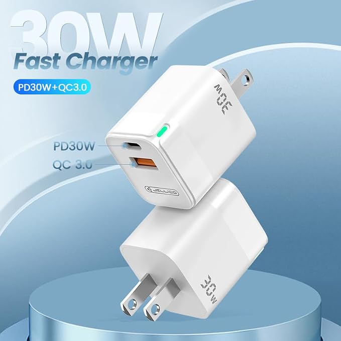 30W Fast USB PD Home Wall Charger w/ 5FT USB-C Cable Cord for Garmin DriveSmart 66 76 86