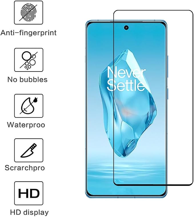 Screen Protector for OnePlus 12R 6.78 (2pcs) High Scratch Resistance Easy Install Tempered Glass Protective Film for OnePlus 12R