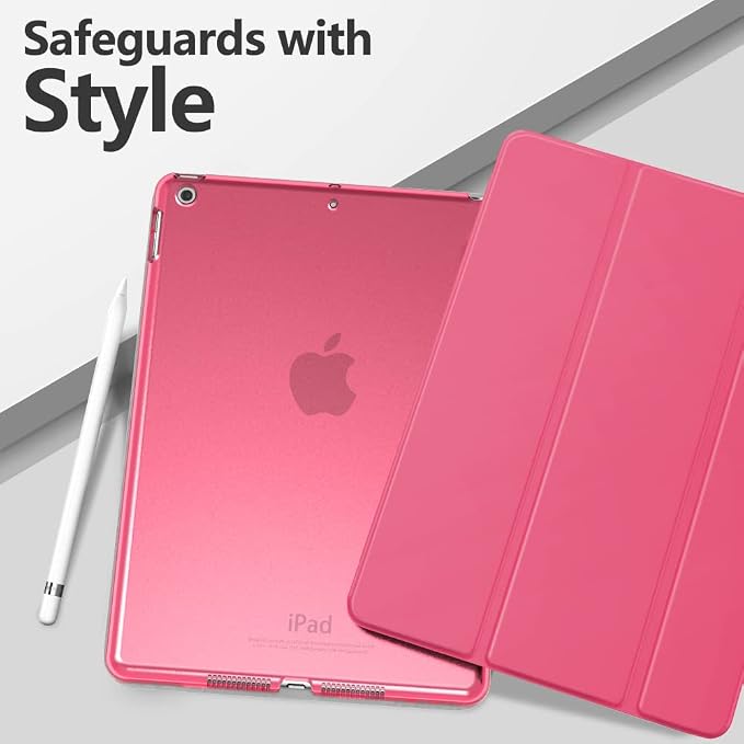 Moko Smart Case for iPad 9th/ 8th/ 7th Generation Case 10.2 InchWatermelon | Slim Stand Hard Back Shell Smart Cover Case with Translucent Frosted Back Auto Wake/Sleep Fit iPad 10.2 Inch 2021/2020/2