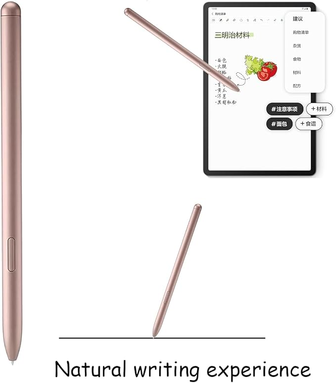2 Pack Tab S7 FE S Pen for Samsung Galaxy Tab S7 FE Stylus PenGalaxy Tab S7 FE Stylus Pen Replacement for Samsung Galaxy Tab S7 FE Pen (Black)