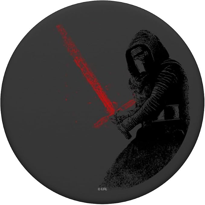 Star Wars Kylo With Red Lightsaber Distressed Art PopSockets Adhesive PopGrip