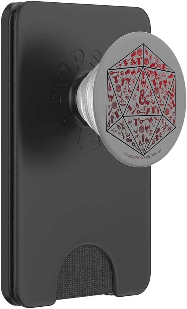 Dungeons and Dragons D20 Icon Fill PopSockets Adhesive PopGrip
