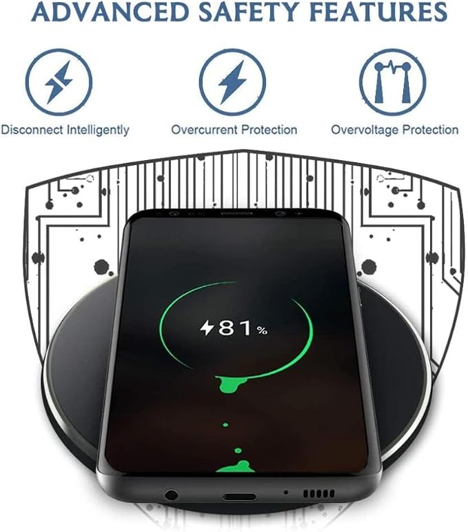 15W Wireless Charger Fast Charging Pad Compatible with T-Mobile REVVL 7 PRO 5G (ONLY for 7 PRO) Slim Quick Charge