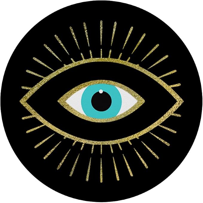 Yellow Evil Eye Black PopSockets Swappable PopGrip