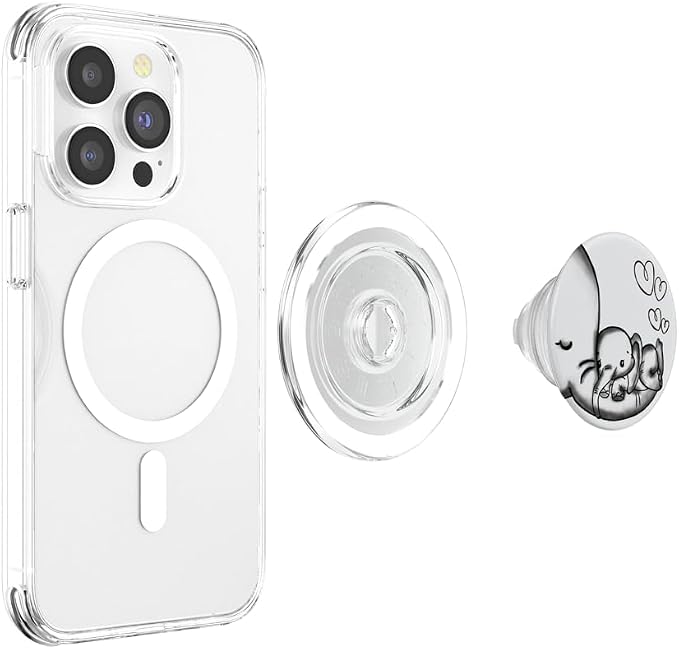 Cute Elephant Mom &amp Baby Elephant Love Beautiful Phone Grip PopSockets Grip and Stand for Phones and Tablets PopSockets Adhesive PopGrip