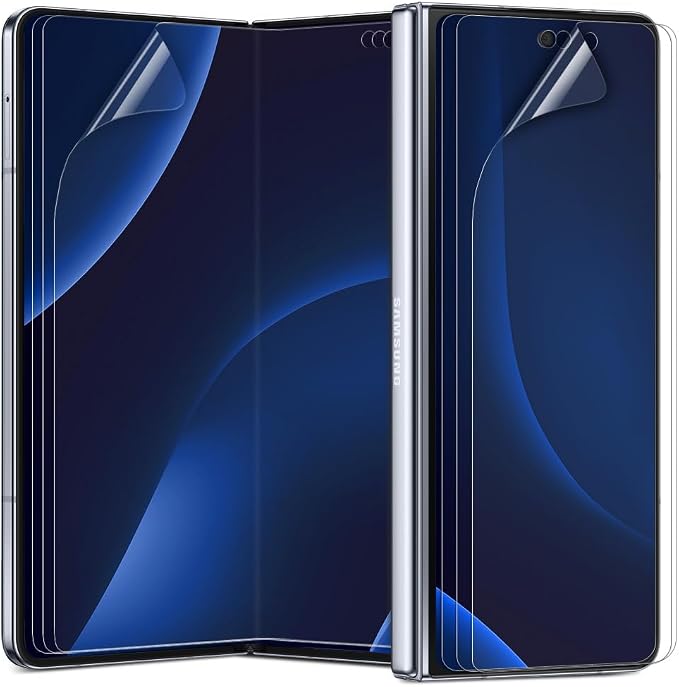 [3+3] for Samsung Galaxy Z Fold 3 Clear TPU+EPU Screen Protector [3 Pack Inside + 3 Pack Front] HD Clarity for Ultimate Protection Self-Healing Easy Installation with Alignment Jig