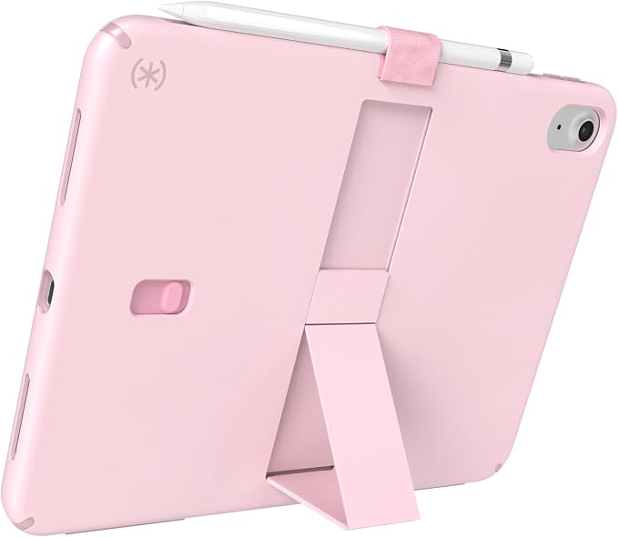 Speck iPad 10.9 Inch Tablet Case and Stand - Scratch Resistant Drop Protection &amp Quick Release Kickstand - for iPad 10th Gen 2022 - StandyShell Black/White